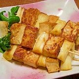 厚揚げのマヨ醤油味☆串焼き